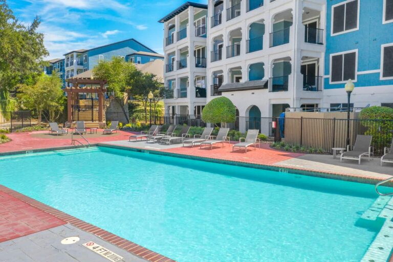 Cypress at Stone Oak luxury apartments in San Antonio second swimming pool.